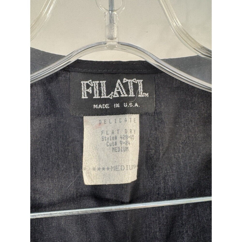 Filatl Vintage 90’s Whimsy Goth Floral Velvet Embroidered Vest Medium - Picture 3 of 9
